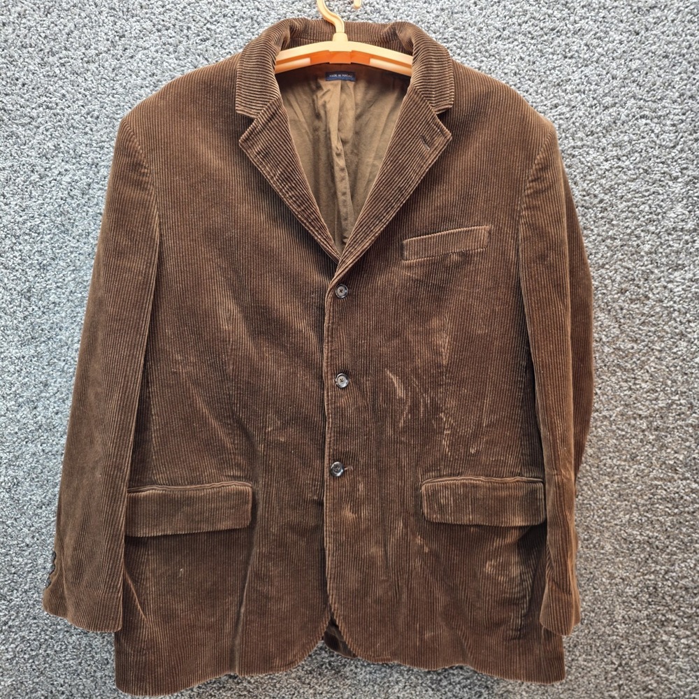 Vintage Polo Ralph Lauren Corduroy Three Button Blazer Size XL Viscose Lined